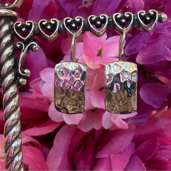 Silpada Sterling Silver Hammered Earrings W0991 - Picture 3 of 11